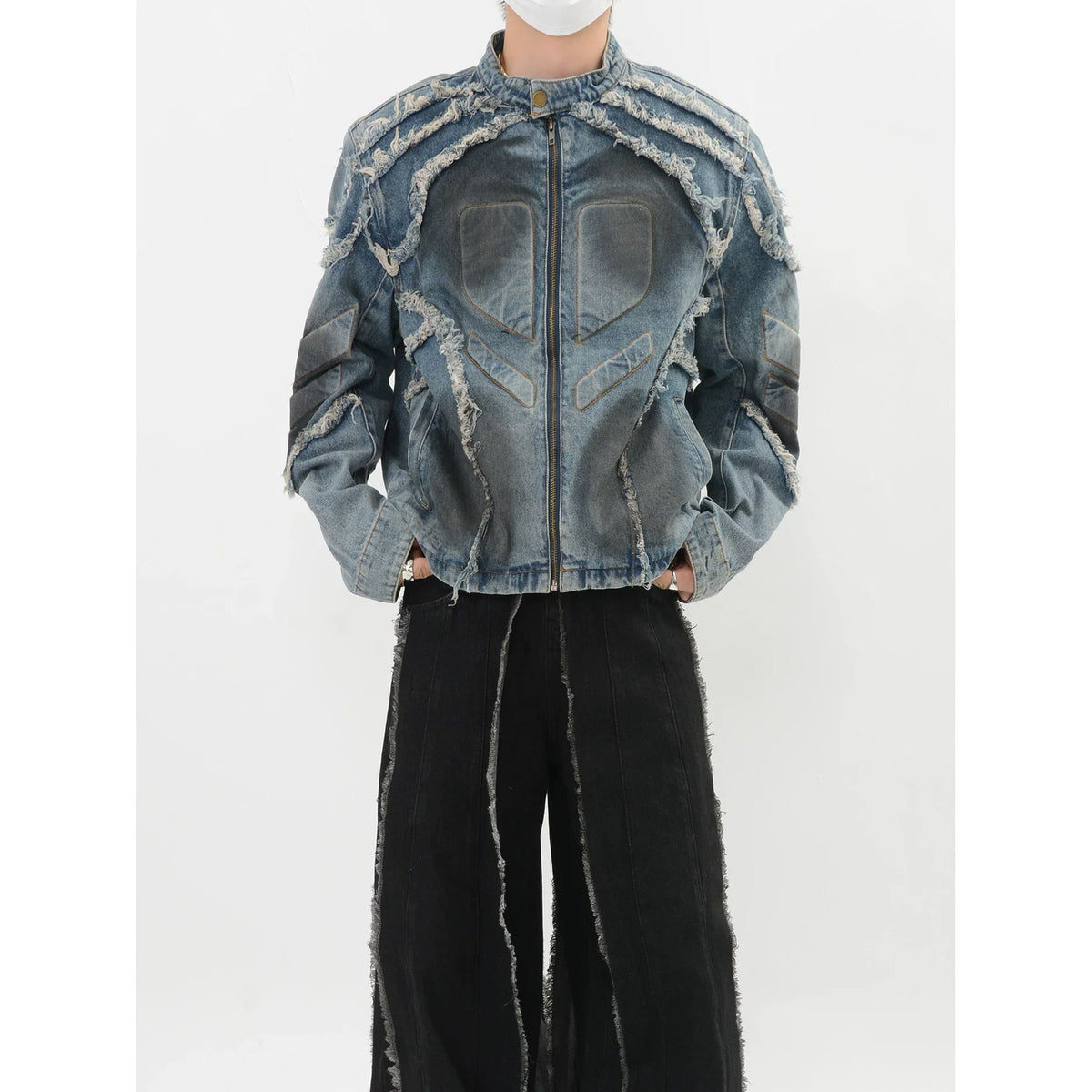 Ember Shard Ruined Denim Jacket