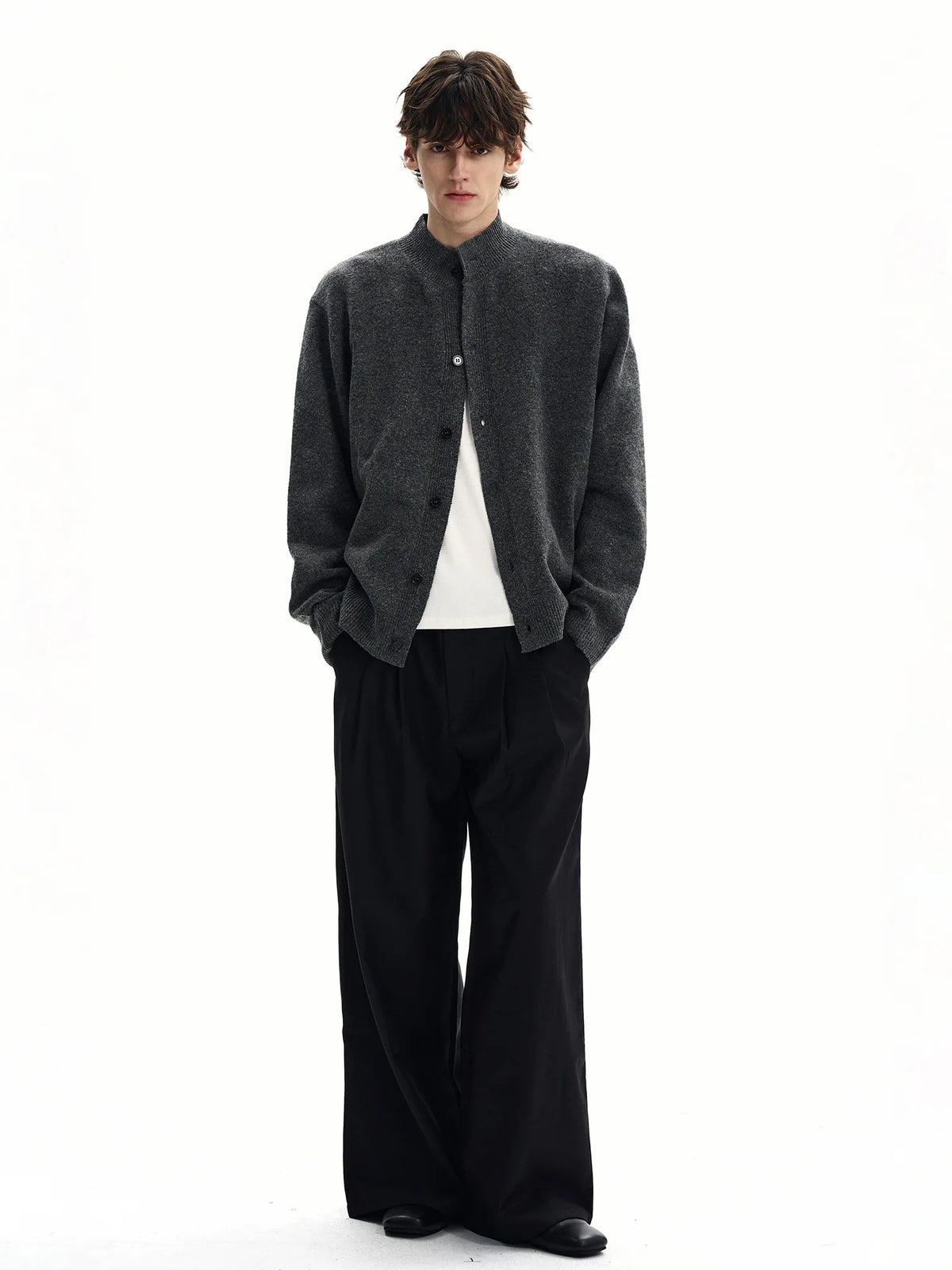 Charcoal Cloud Knit Cardigan