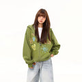 Solar Doodle Washed Zip-Up Hoodie