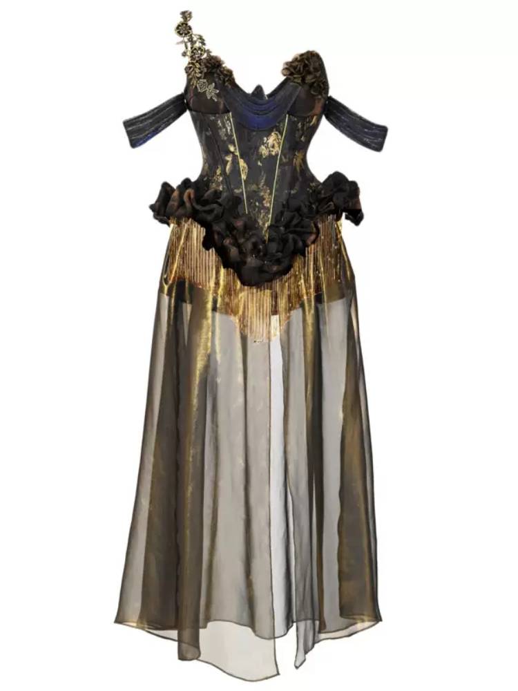 Gold Steampunk Corset or Full Set