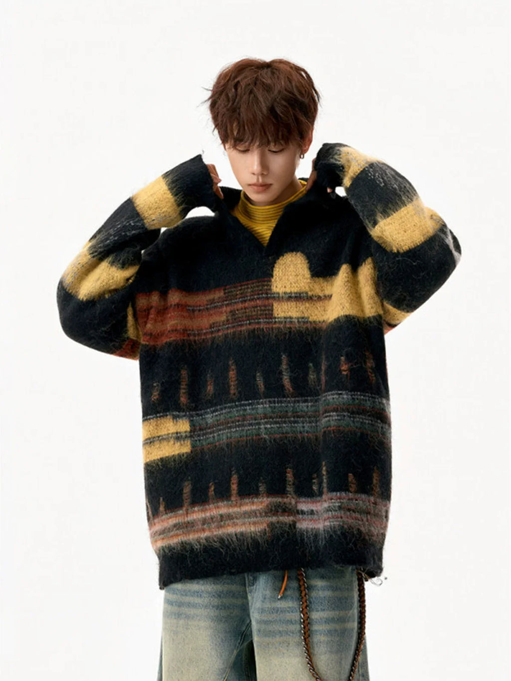 Aurora Haze Fuzzy Knit Sweater