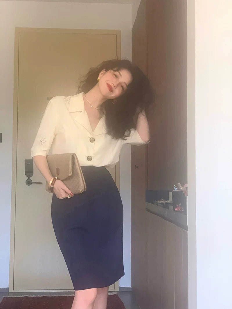 Retro Knee-Length Skirt