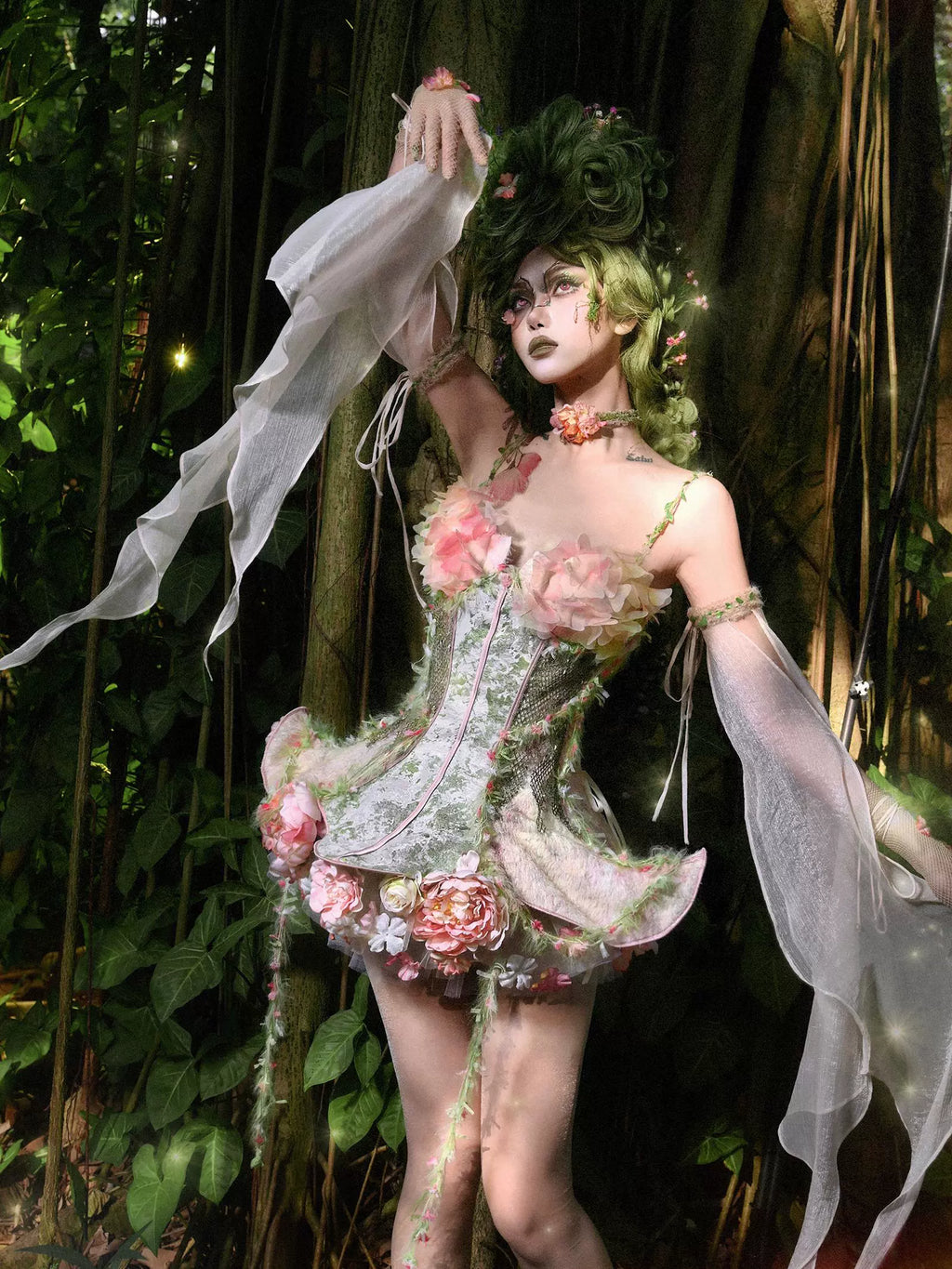 Garden Fairy Floral Dress Set