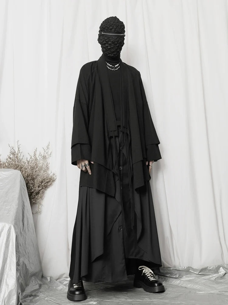 Oversized Black Kimono Cardigan