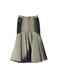 Elegant Gradient Print Maxi Skirt
