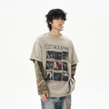 Vintage Layered Camo Sleeve T-Shirt