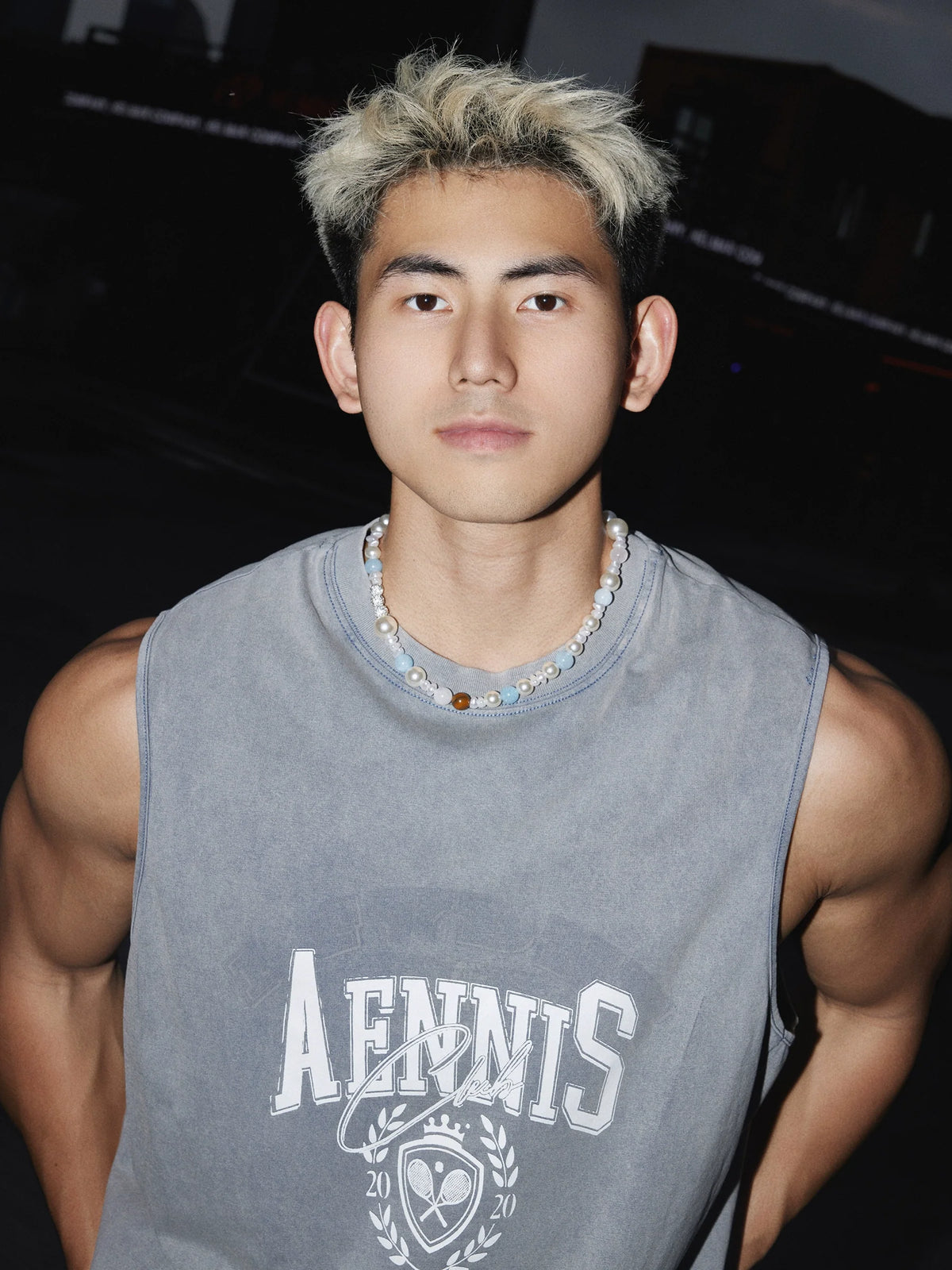 Sleeveless AENNIS Graphic Muscle Tee