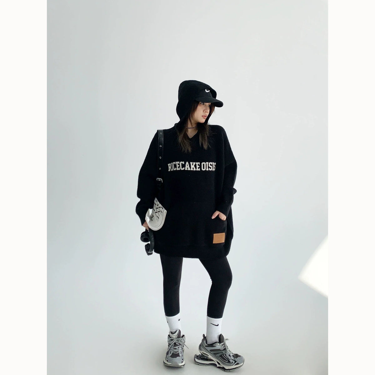 Brick Cozy Logo Knit Hoodie