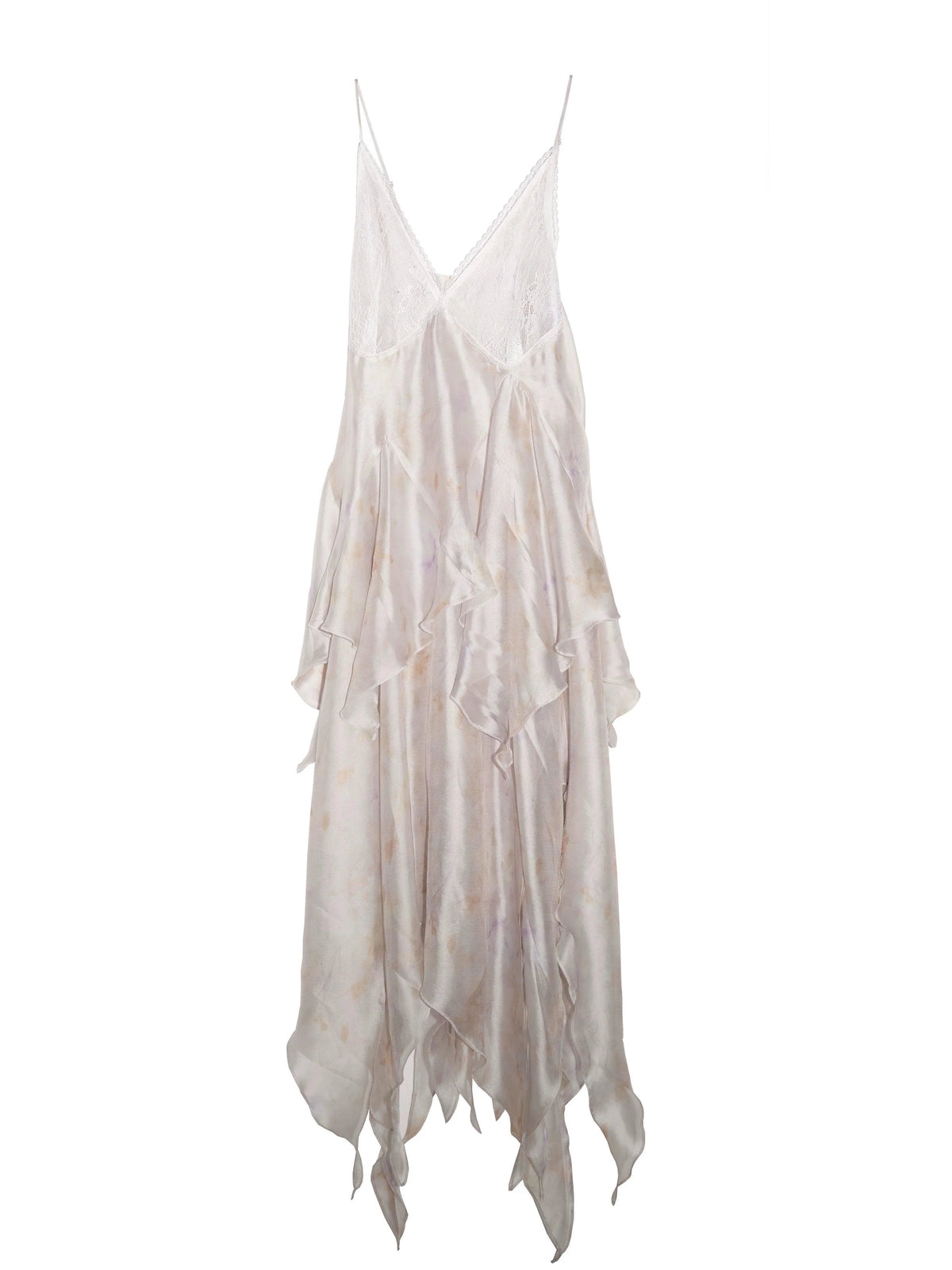 Ivory Layered Chiffon Slip Dress