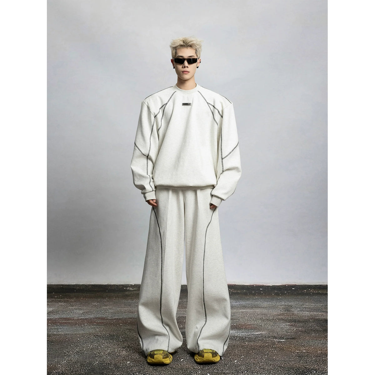 Oversized Contrast Stitch Sweatshirt