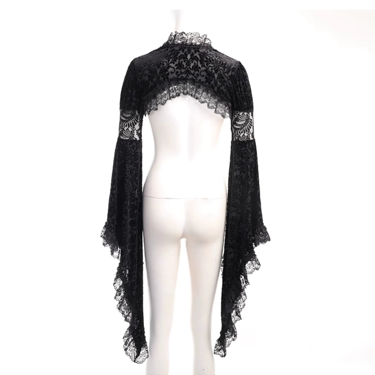 Black Velvet-Look Dress or Lace Bolero