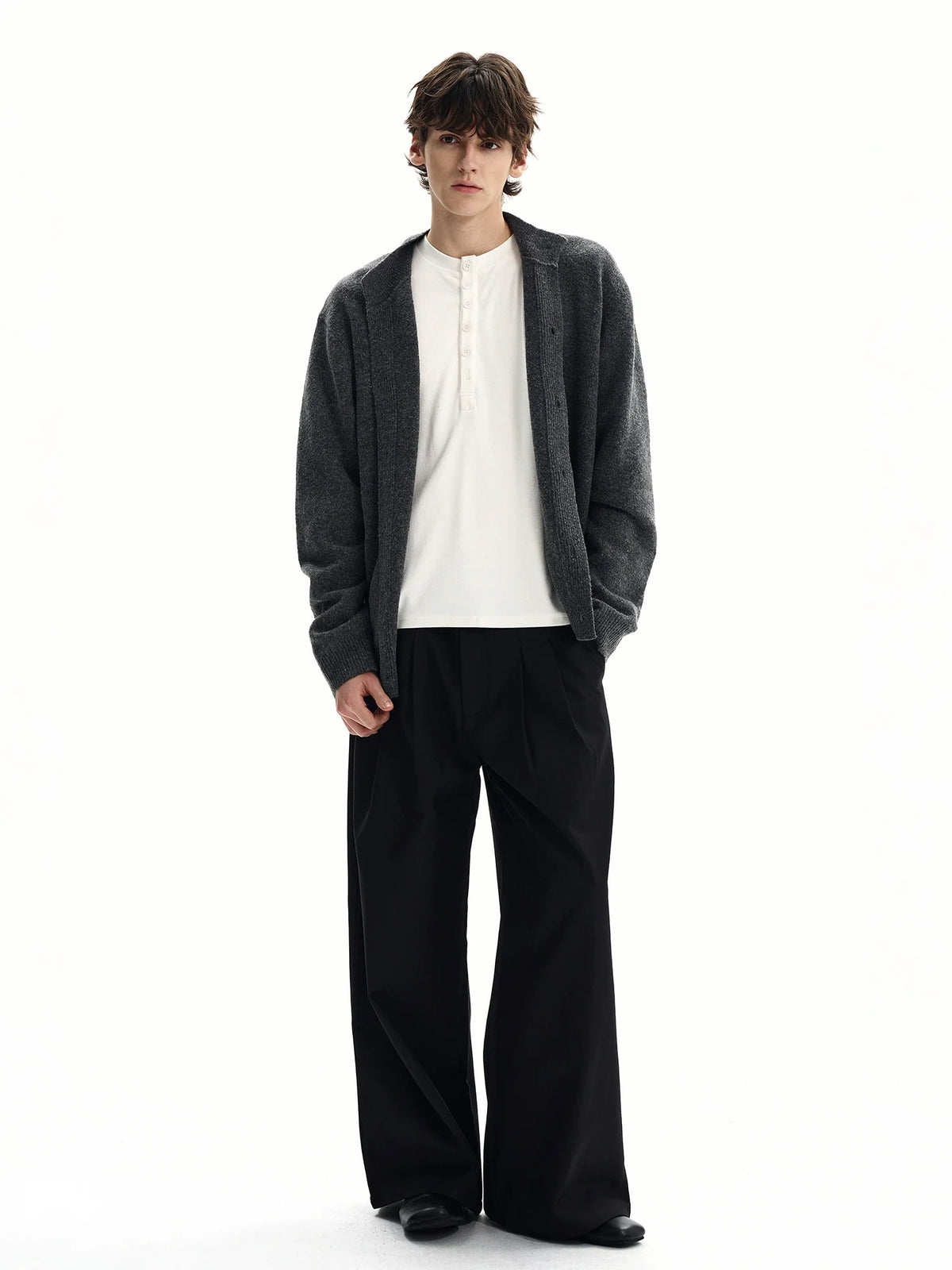 Charcoal Cloud Knit Cardigan