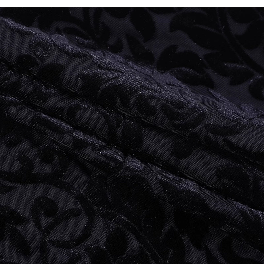 Black Velvet-Look Dress or Lace Bolero