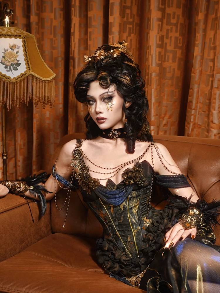 Gold Steampunk Corset or Full Set