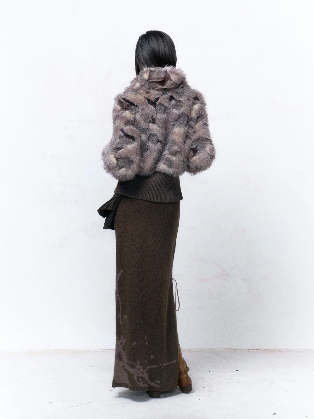 Ash Bloom Knit Maxi Skirt