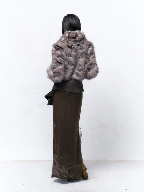 Ash Bloom Knit Maxi Skirt