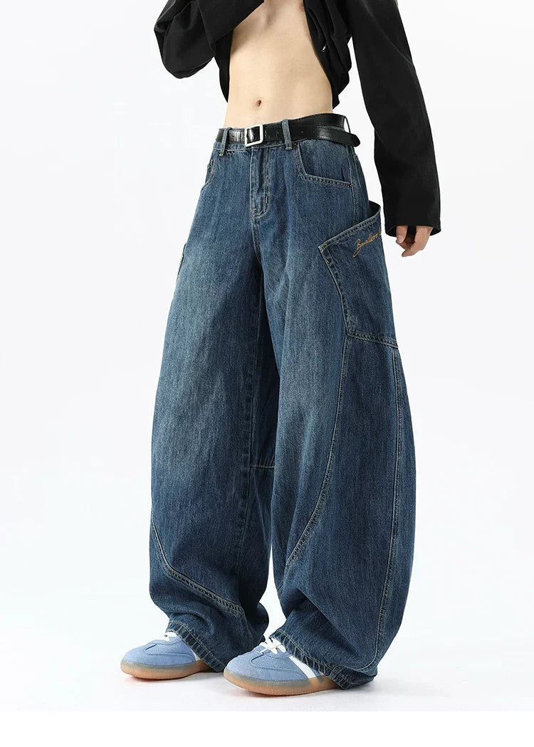 Breeze-Dome Balloon Denim Pants