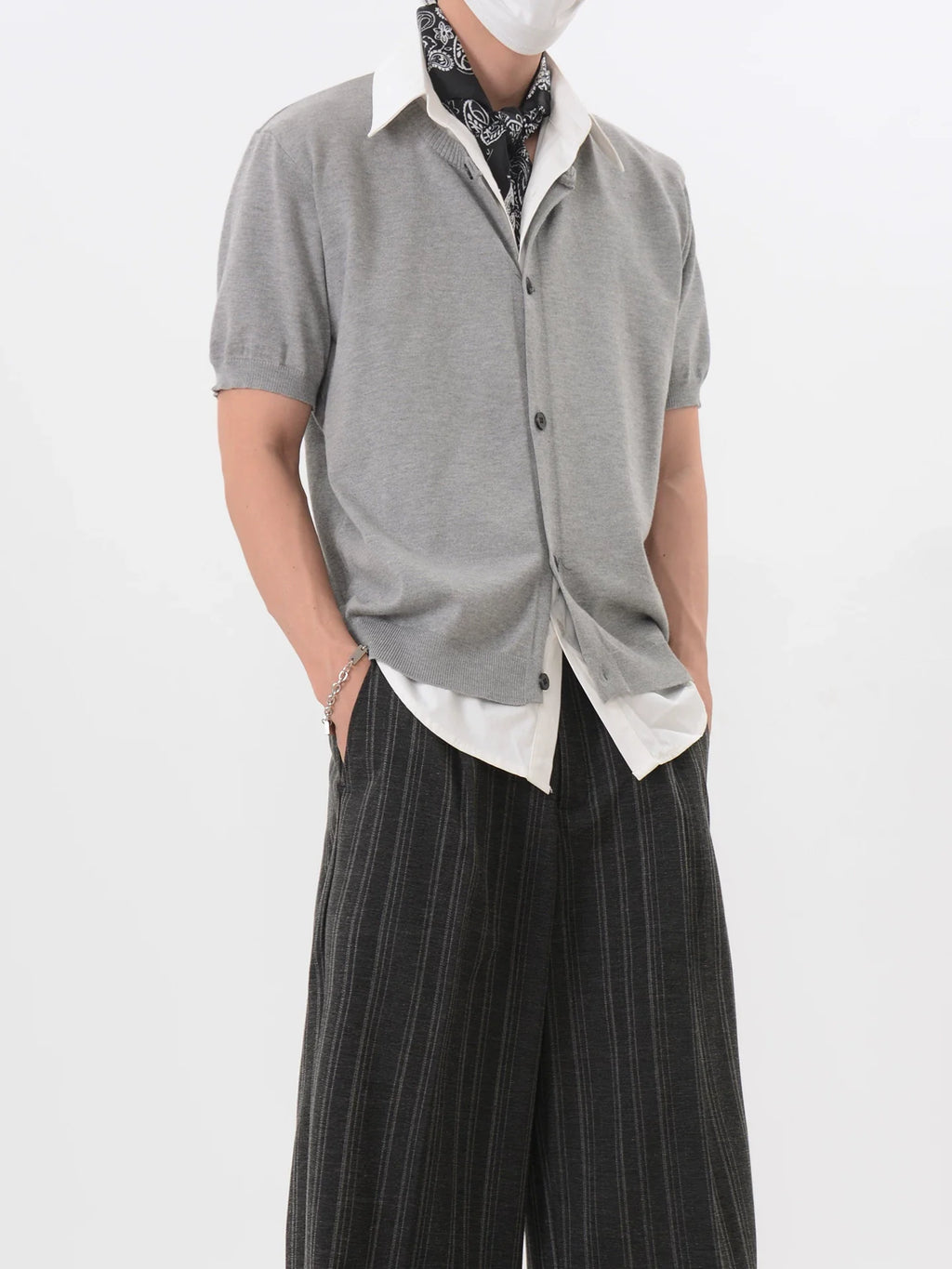 Faux Layered Knit Cardigan