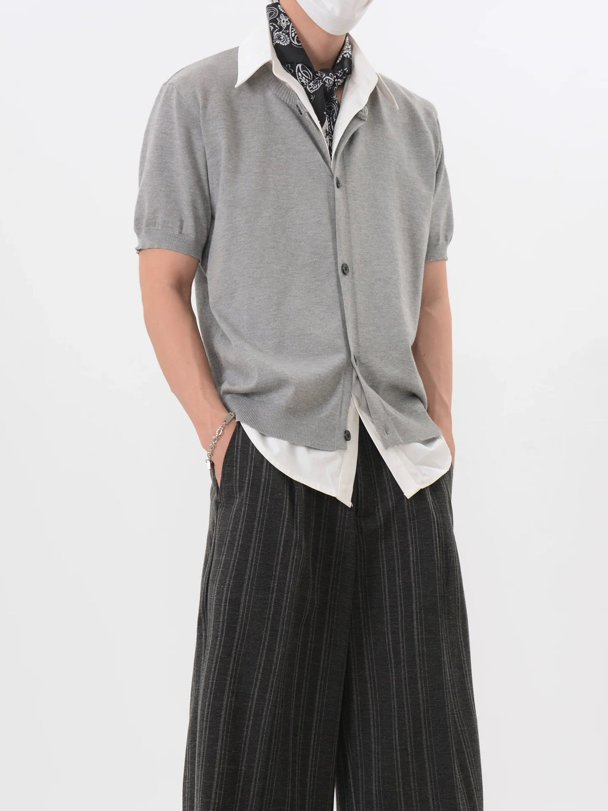 Faux Layered Knit Cardigan