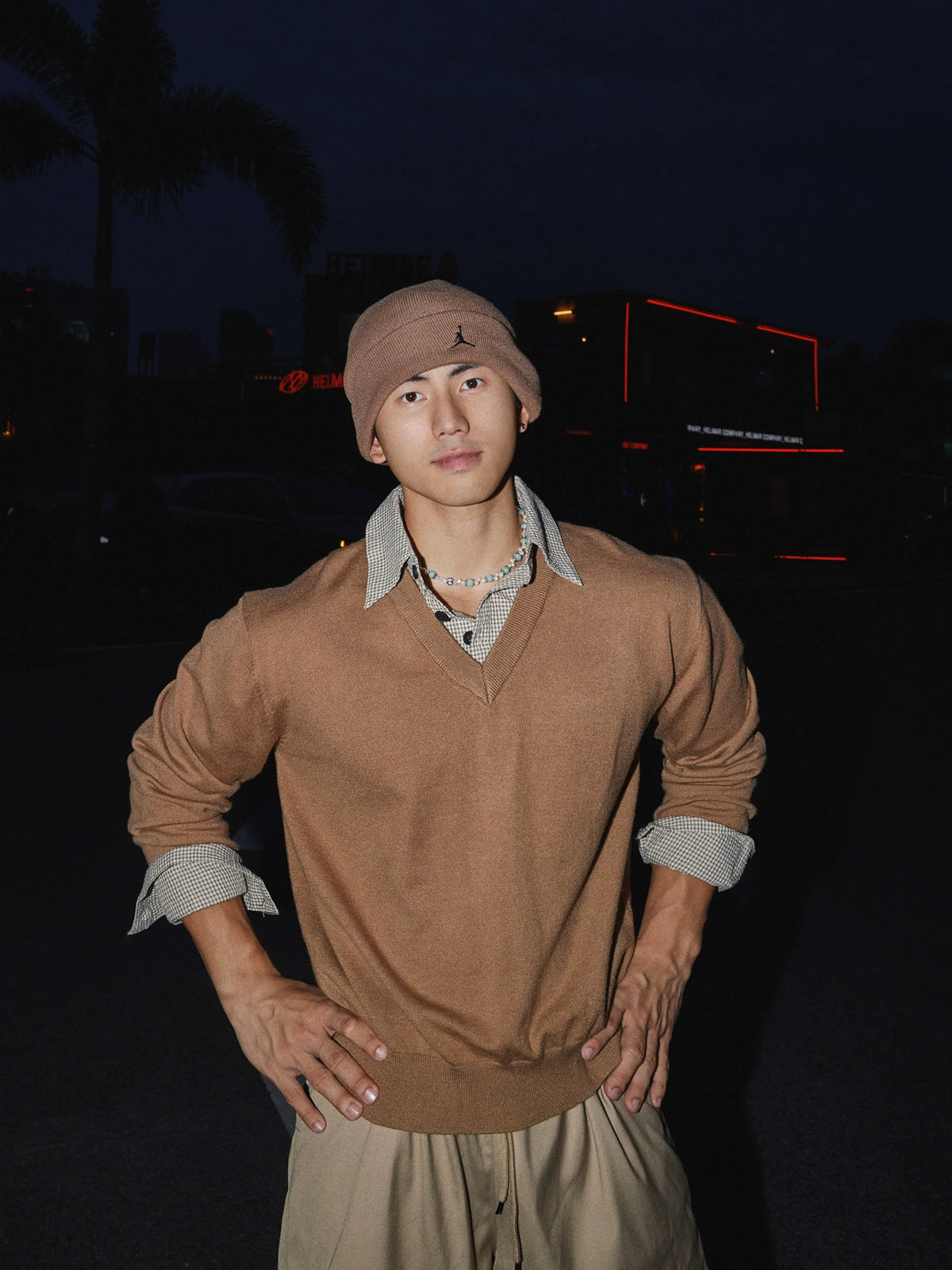 Casual V-Neck Knit Sweater