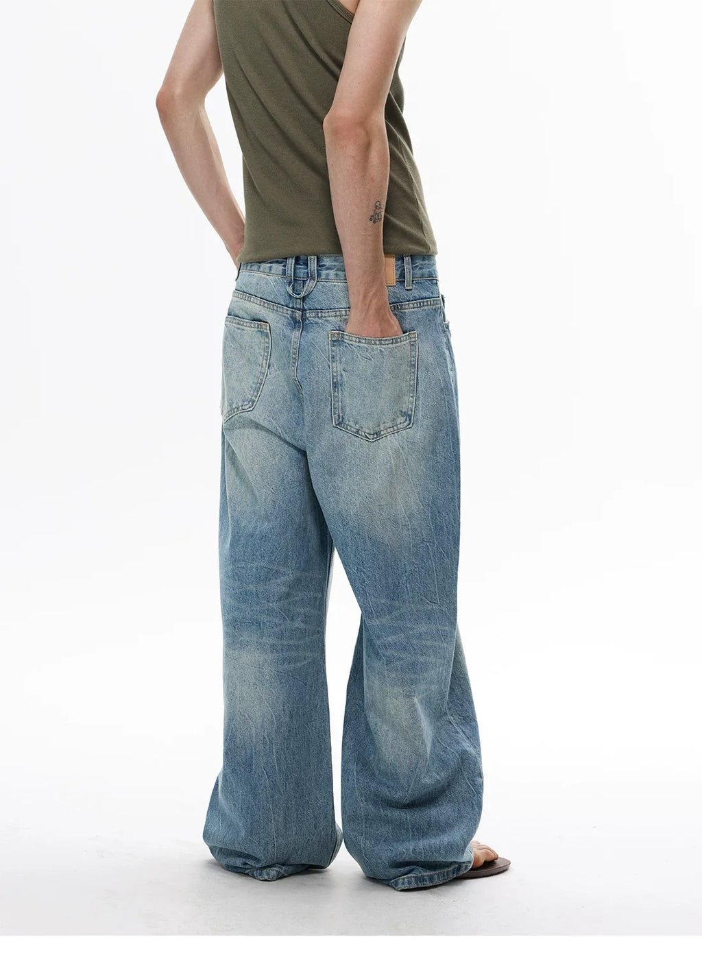 Seafoam Fade Arc Balloon Jeans