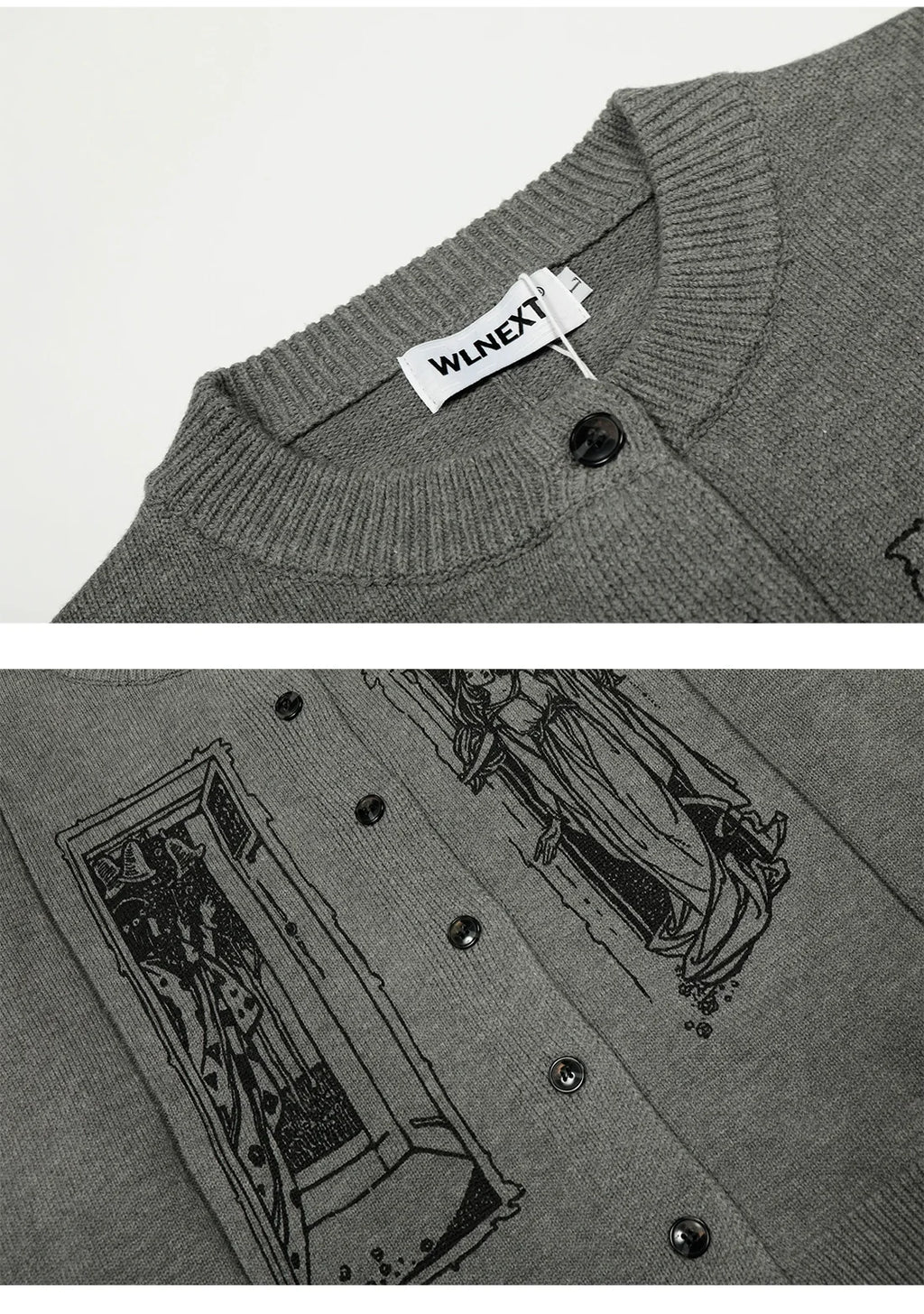 Tarot Window Graphic Knit Cardigan
