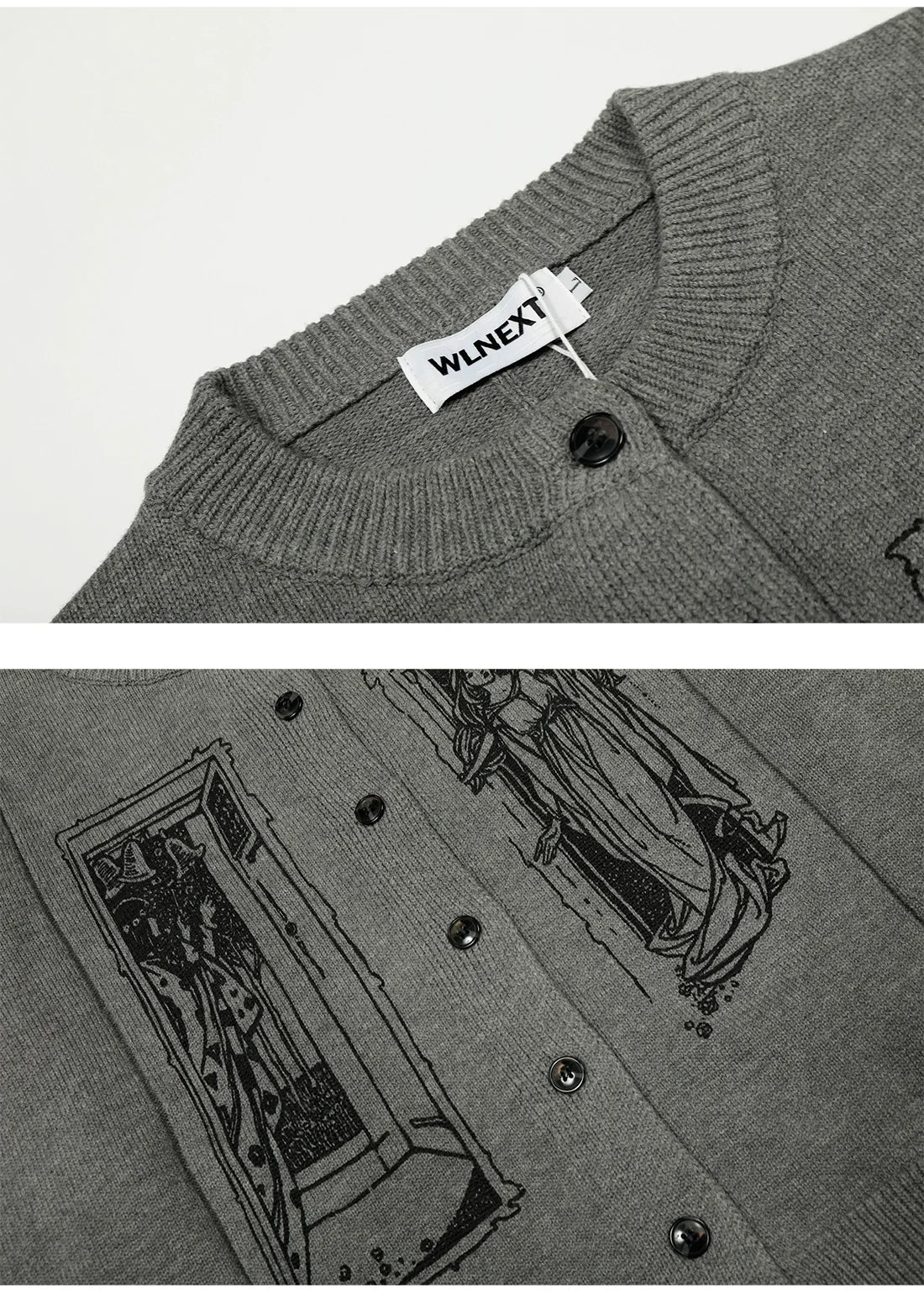 Tarot Window Graphic Knit Cardigan