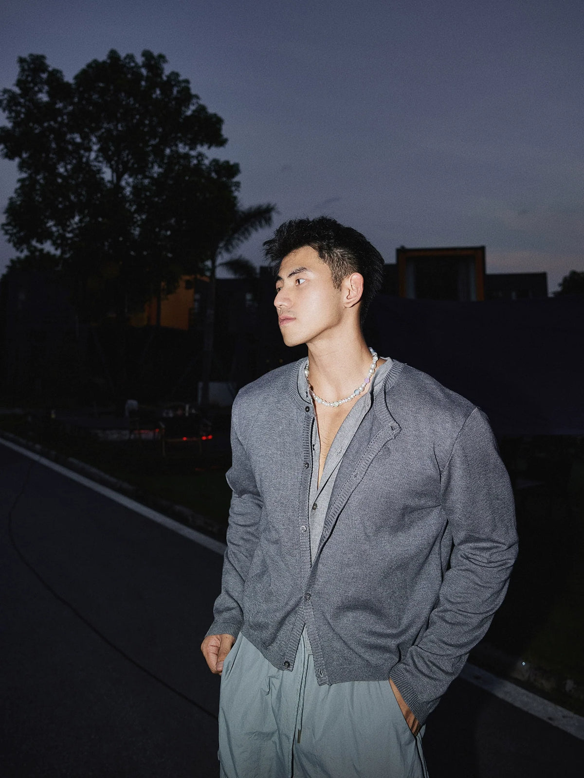 Casual Knit Button Layered Cardigan
