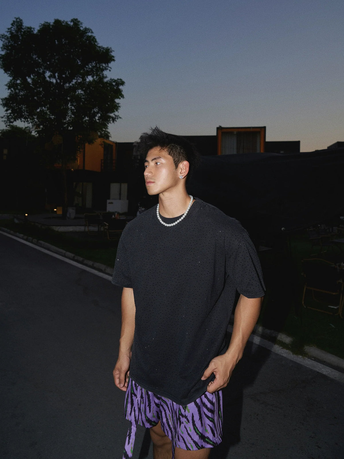 Oversized Rhinestone T-Shirt