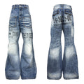 Gaze Trigger Slogan Flare Jeans