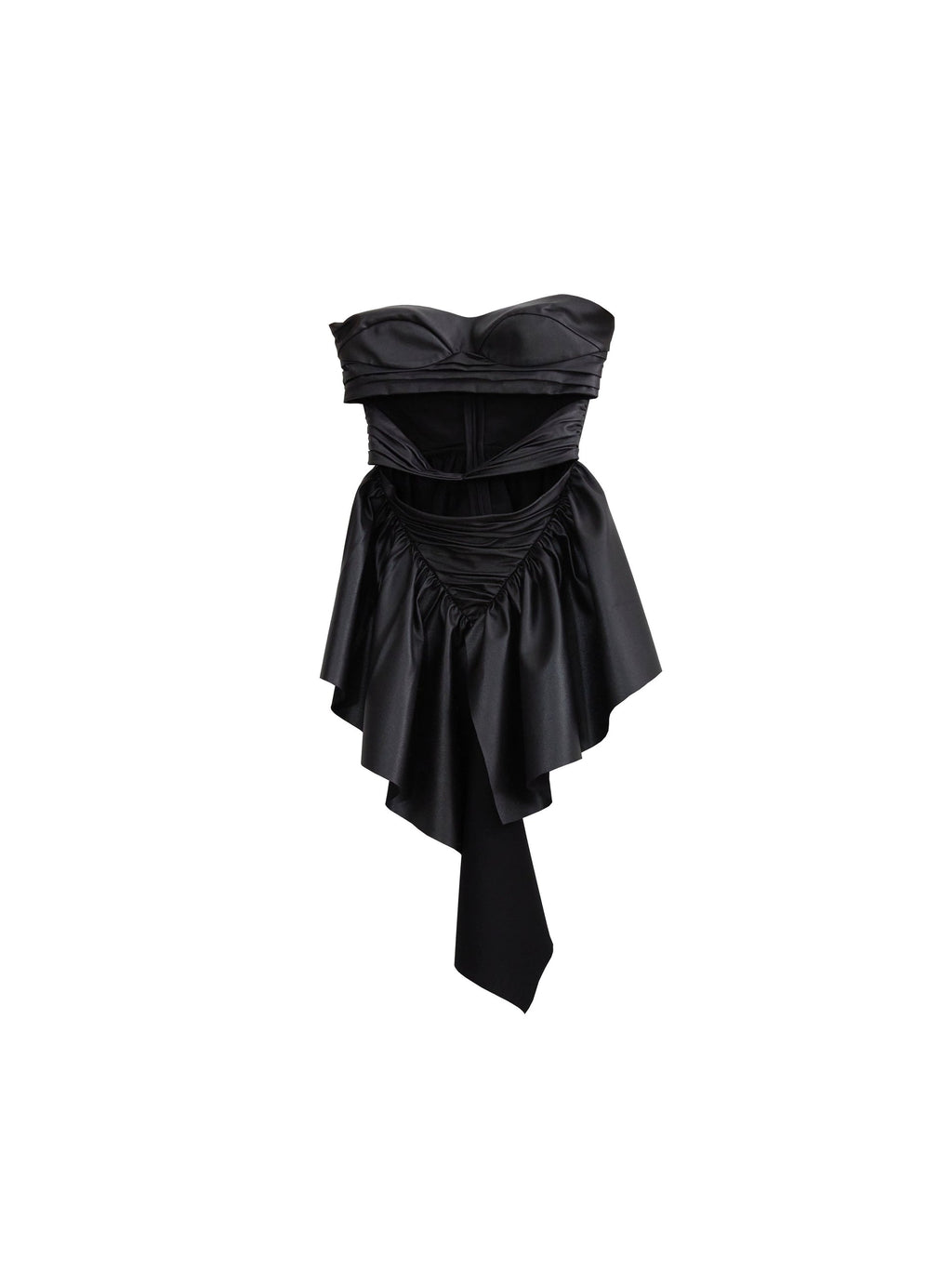 Elegant Ruffled Matte Pu Leather Crop Top