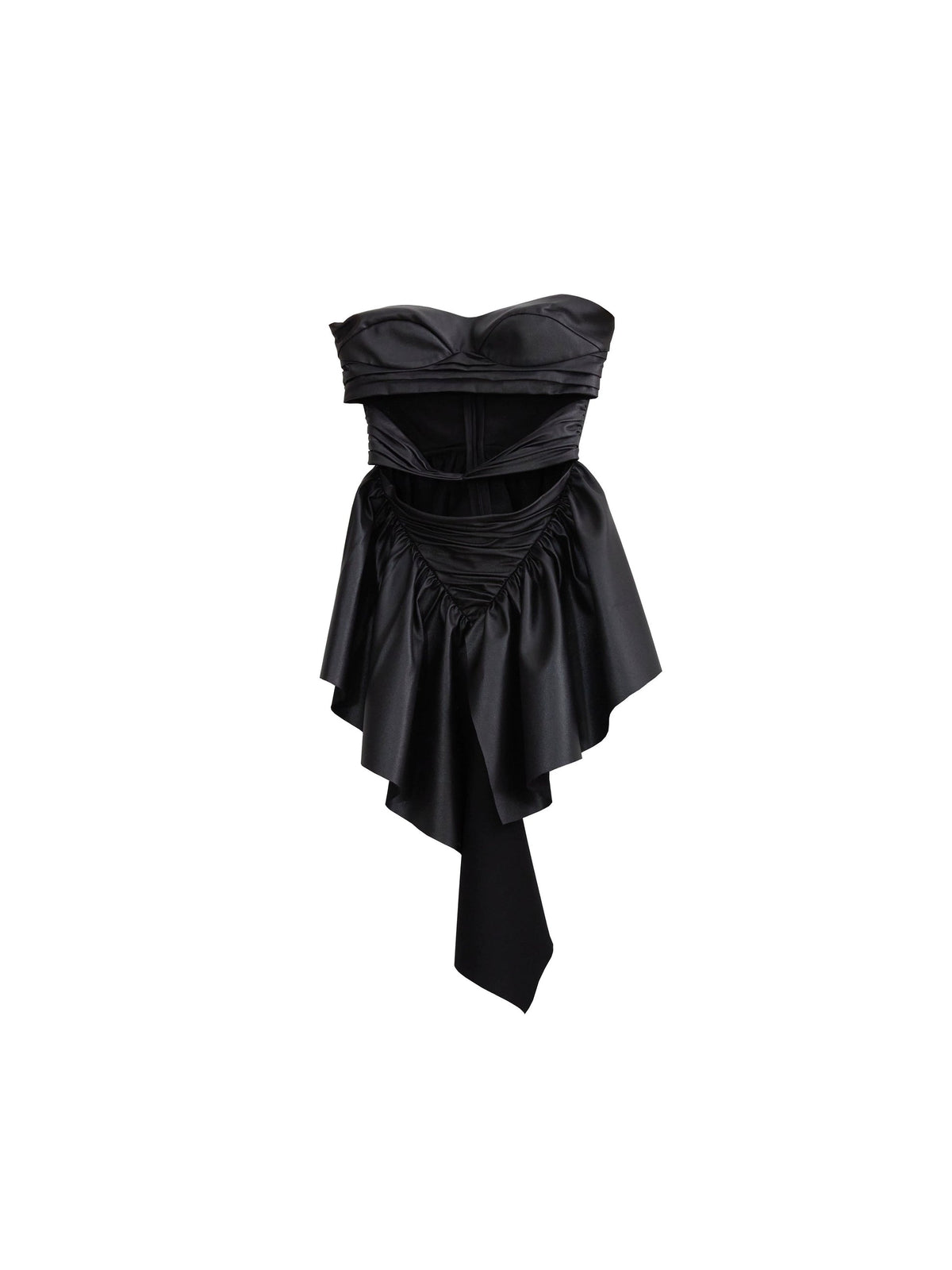Elegant Ruffled Matte Pu Leather Crop Top