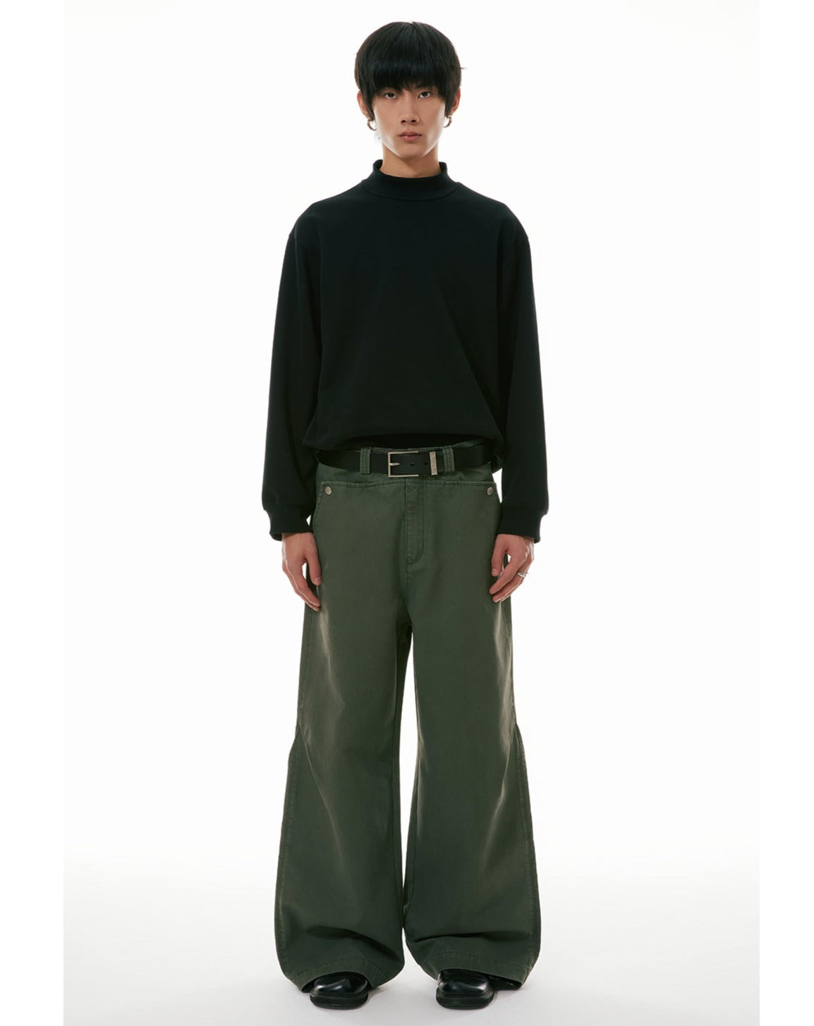 Wide-Leg Workwear Denim Jeans