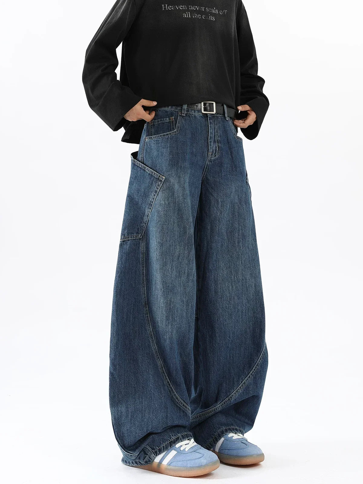 Breeze-Dome Balloon Denim Pants