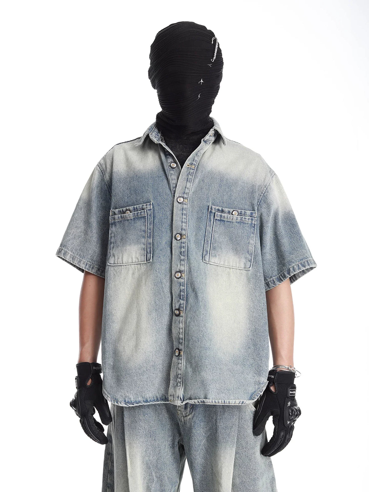 Glacier Fade Denim Camp Shirt