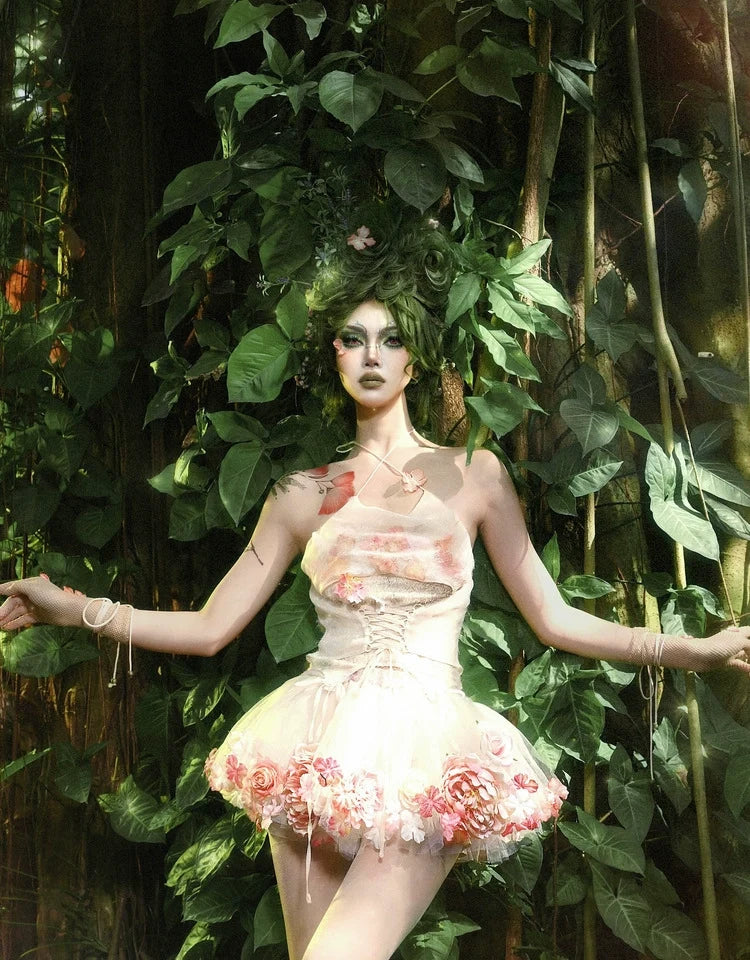 Flower-patterned Tulle Petticoat