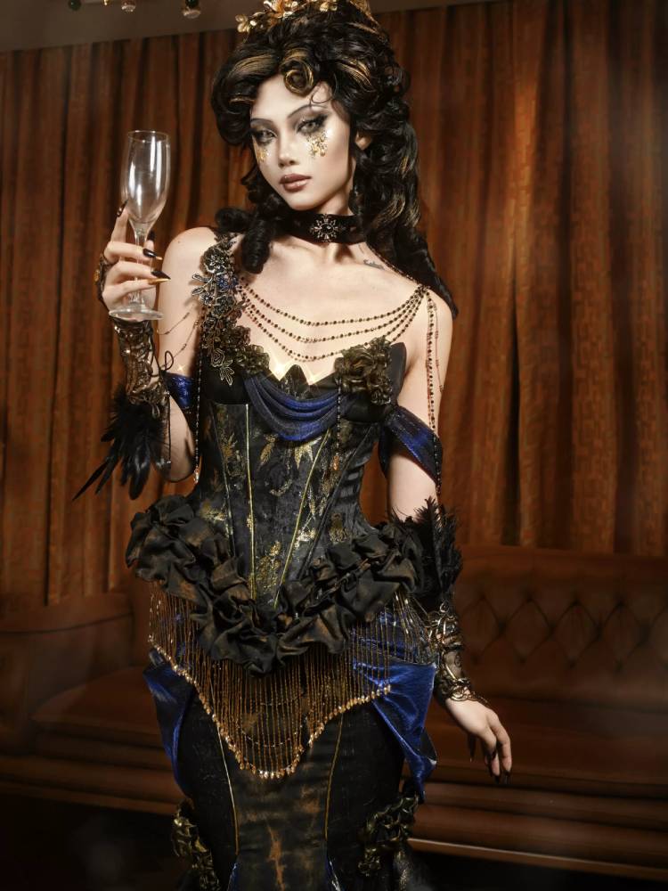 Gold Steampunk Corset or Full Set