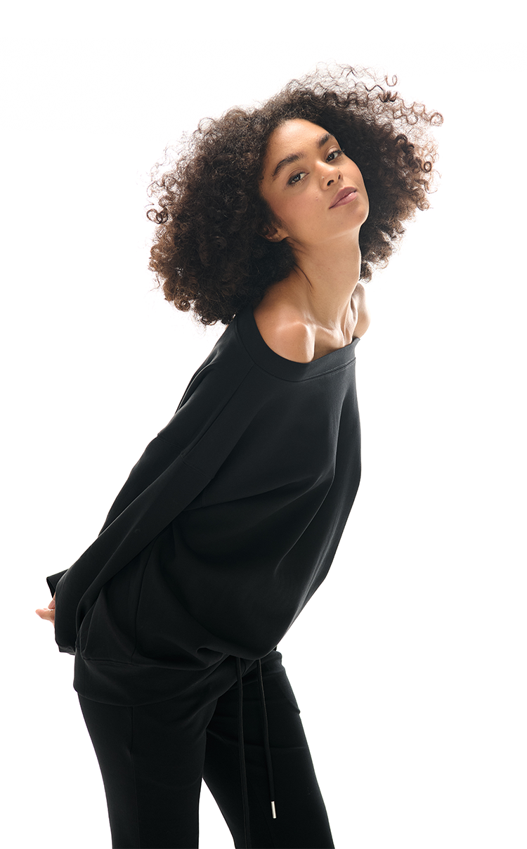 Two Little Guys Off-Shoulder Sweatshirt or Flare Pants