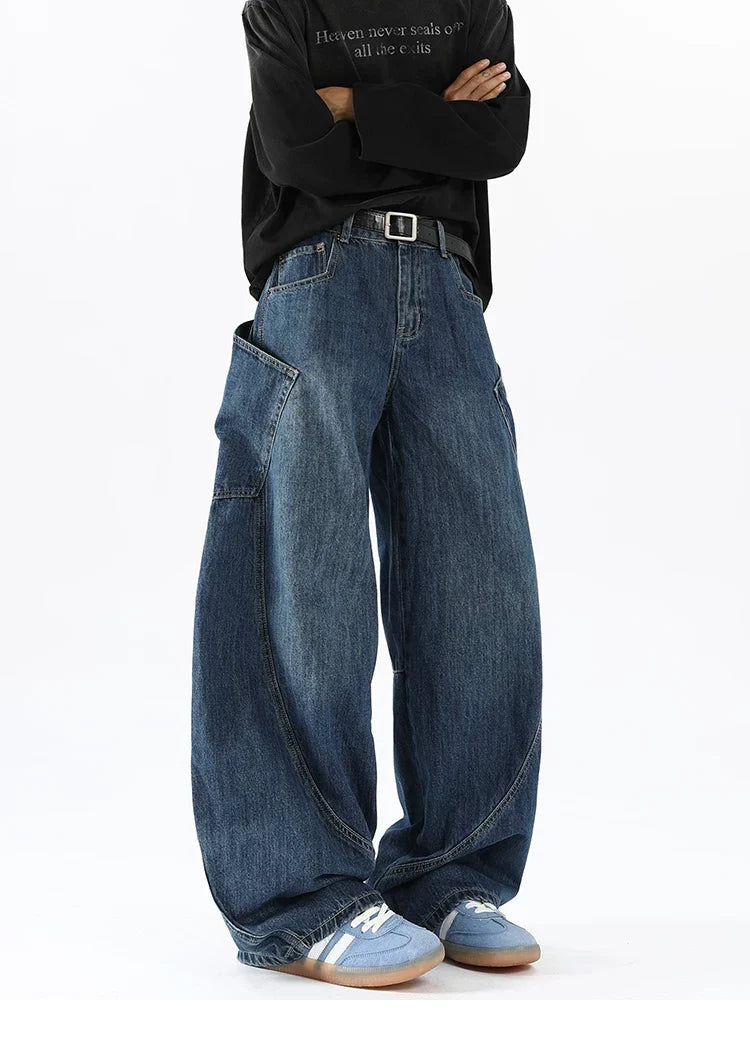 Breeze-Dome Balloon Denim Pants