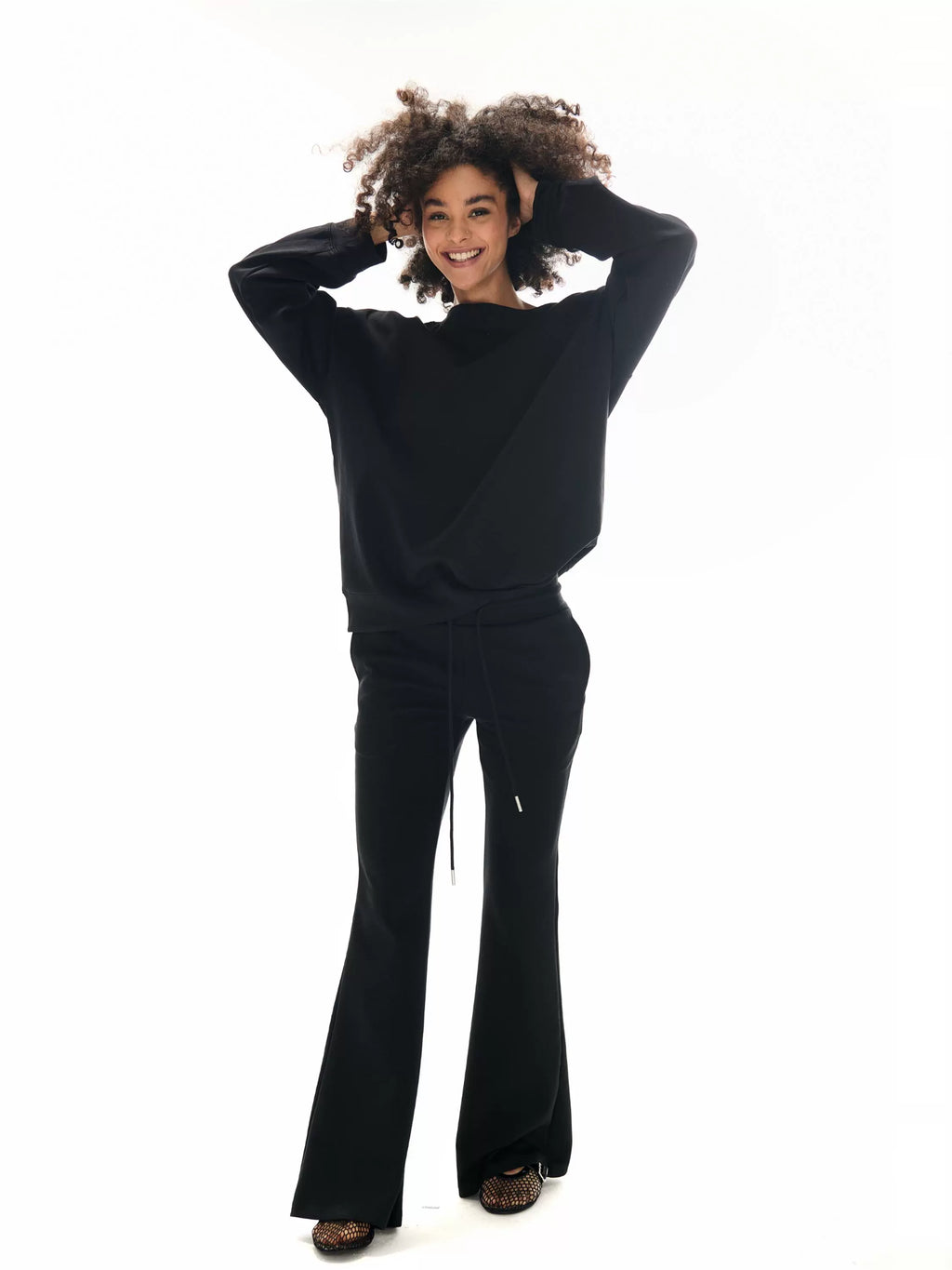 Two Little Guys Off-Shoulder Sweatshirt or Flare Pants