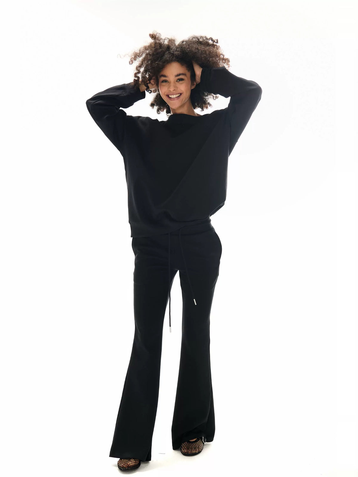 Two Little Guys Off-Shoulder Sweatshirt or Flare Pants