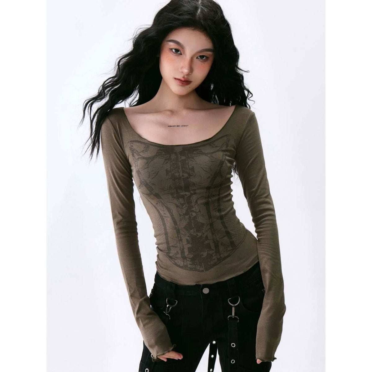 Deep U-neck Base Layer