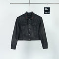 Obsidian Signal Grommet-Collar Denim Jacket