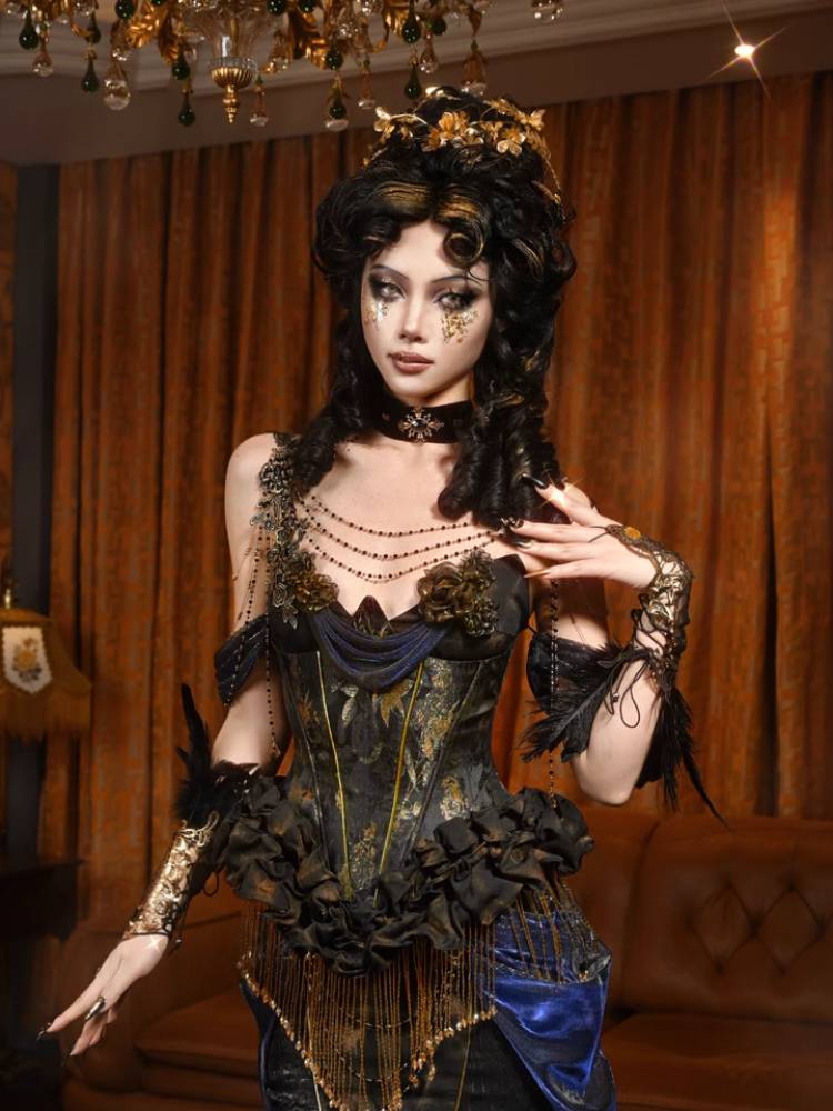 Gold Steampunk Corset or Full Set