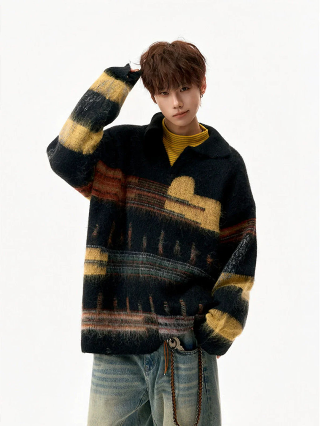 Aurora Haze Fuzzy Knit Sweater
