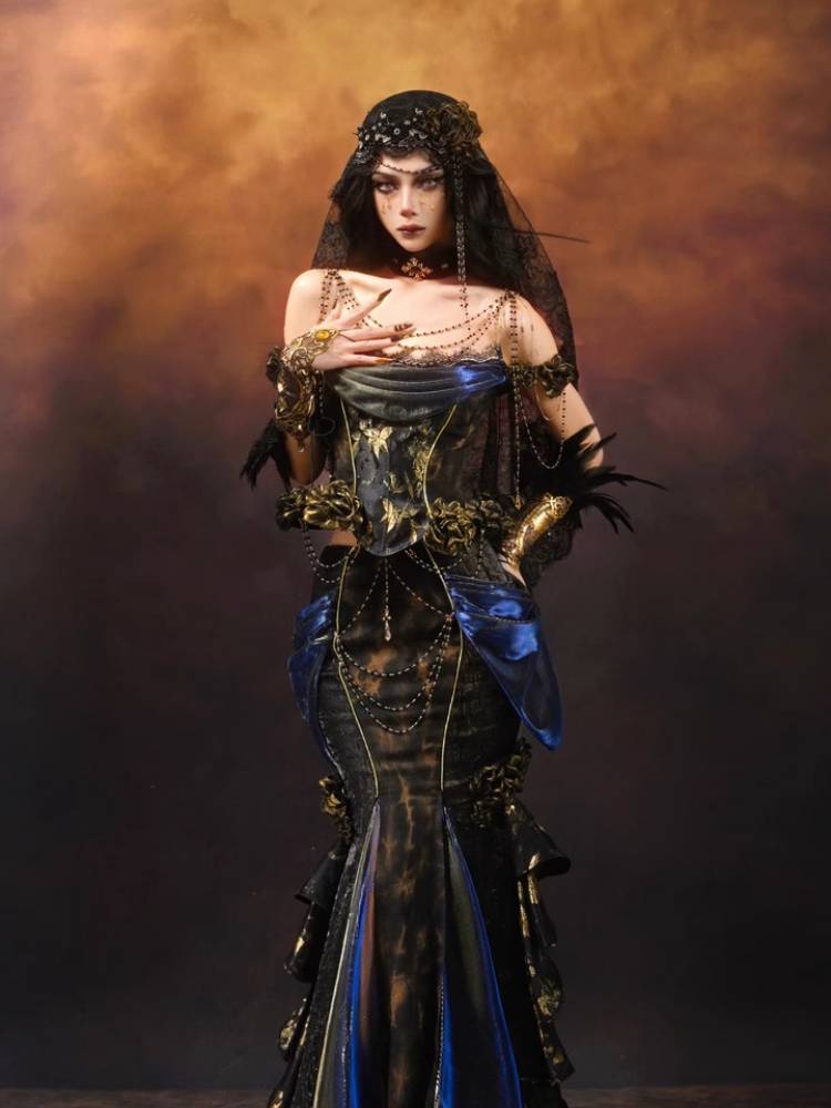 BLOOD SUPPLY Gold Butterfly Corset or Choker