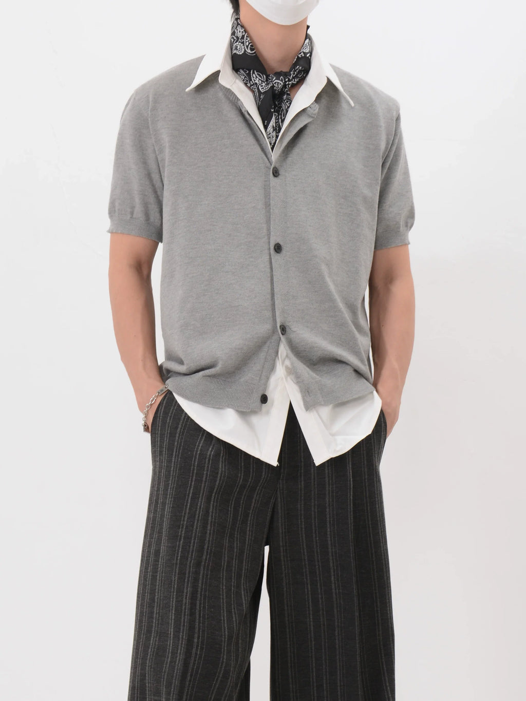 Faux Layered Knit Cardigan