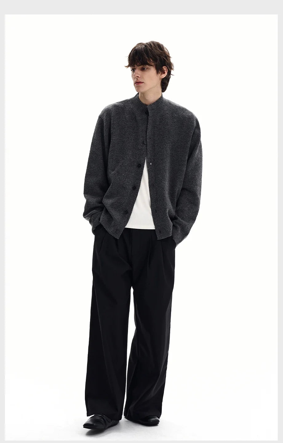 Charcoal Cloud Knit Cardigan