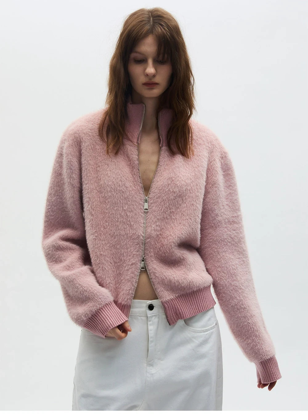 BlushCloud Zip Fleece Cardigan