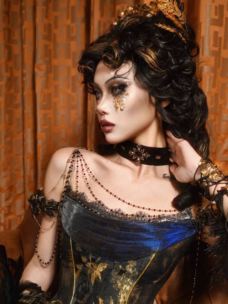 BLOOD SUPPLY Gold Butterfly Corset or Choker